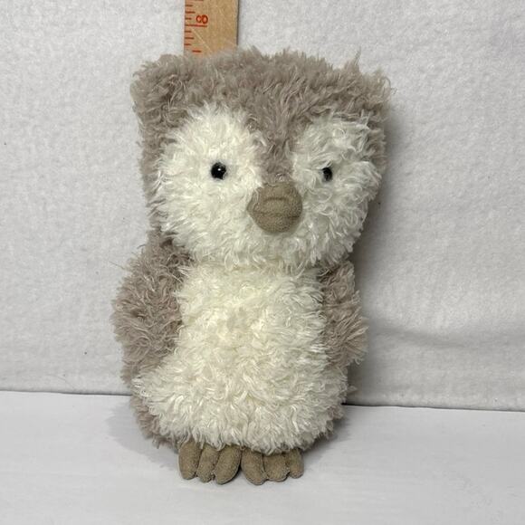 Jellycat Little Owl Woodland Plush Fluffy Fuzzy Stuffed Animal Lovey Small 7” - Picture 6 of 6